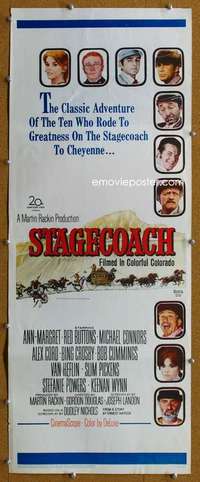 j890 STAGECOACH insert movie poster '66 Norman Rockwell artwork!