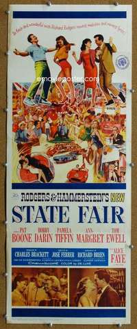 j893 STATE FAIR insert movie poster '62 Pat Boone, Bobby Darin