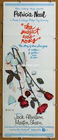 j902 SUBJECT WAS ROSES insert movie poster '68 Martin Sheen, Neal