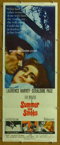 j903 SUMMER & SMOKE insert movie poster '61 Laurence Harvey, G. Page