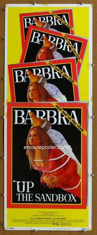 j951 UP THE SANDBOX insert movie poster '73 Streisand, Amsel art!