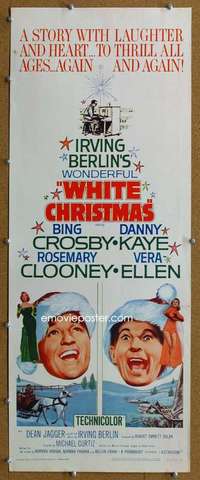 j966 WHITE CHRISTMAS insert movie poster R61 Bing Crosby, Danny Kaye