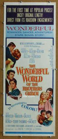 j975 WONDERFUL WORLD OF THE BROTHERS GRIMM insert movie poster '62