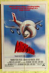k974 AIRPLANE one-sheet movie poster '80 Lloyd Bridges, Leslie Nielsen