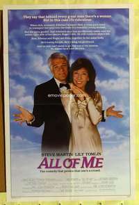 k971 ALL OF ME one-sheet movie poster '84 Steve Martin, Lily Tomlin