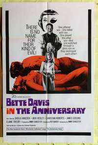 k962 ANNIVERSARY int'l one-sheet movie poster '67 Bette Davis, horror comedy!