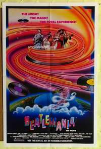 k943 BEATLEMANIA one-sheet movie poster '81 great artwork of The Beatles!