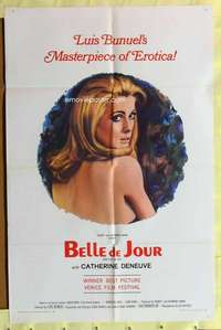 k940 BELLE DE JOUR one-sheet movie poster '68 sexy Catherine Deneuve!