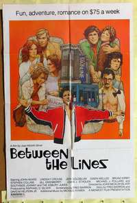 k939 BETWEEN THE LINES one-sheet movie poster '77 Richard Amsel artwork!
