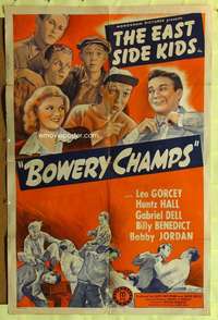 k917 BOWERY CHAMPS one-sheet movie poster '44 East Side Kids, Leo Gorcey