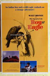 k662 LEGEND OF THE BOY & THE EAGLE one-sheet movie poster '67 Walt Disney
