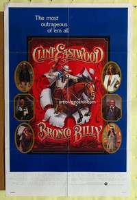 k910 BRONCO BILLY int'l one-sheet movie poster '80 Clint Eastwood, Locke