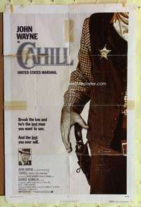 k902 CAHILL one-sheet movie poster '73 classic Marshall John Wayne!