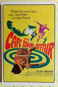 k897 CAPE TOWN AFFAIR one-sheet movie poster '67 Claire Trevor, Brolin