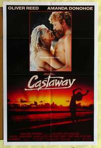 k893 CASTAWAY one-sheet movie poster '87 Oliver Reed, Nicolas Roeg