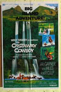 k892 CASTAWAY COWBOY one-sheet movie poster '74 Disney, James Garner