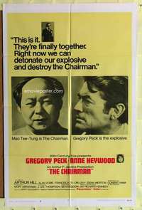 k886 CHAIRMAN int'l style B one-sheet movie poster '69 Gregory Peck, Heywood
