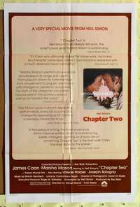 k885 CHAPTER TWO one-sheet movie poster '80 James Caan, Marsha Mason