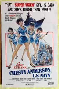 k881 CHESTY ANDERSON US NAVY one-sheet movie poster '76 Naval military sex!