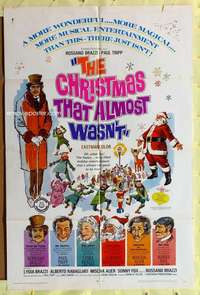 k879 CHRISTMAS THAT ALMOST WASN'T one-sheet movie poster '66 Rossano Brazzi