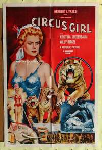 k875 CIRCUS GIRL one-sheet movie poster '56 Soederbaum, cool image!