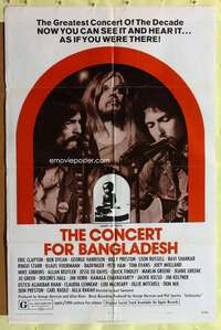 k862 CONCERT FOR BANGLADESH style B one-sheet movie poster '72 Harrison