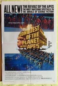 k857 CONQUEST OF THE PLANET OF THE APES style B one-sheet movie poster '72