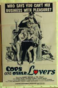 k856 COPS & OTHER LOVERS one-sheet movie poster '80 Harry Reems as Mr Clean!