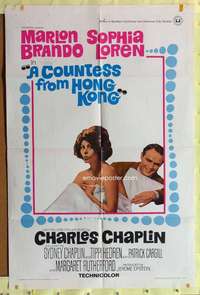 k854 COUNTESS FROM HONG KONG one-sheet movie poster '67 Chaplin, Brando