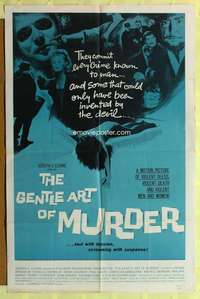 k846 CRIME DOES NOT PAY one-sheet movie poster '61 Gentle Art of Murder!