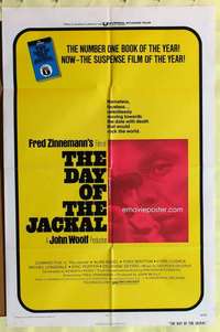k827 DAY OF THE JACKAL one-sheet movie poster '73 Fred Zinnemann