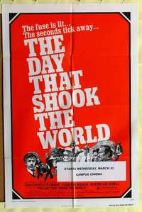 k826 DAY THAT SHOOK THE WORLD one-sheet movie poster '77 Chris Plummer