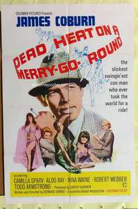k823 DEAD HEAT ON A MERRY-GO-ROUND one-sheet movie poster '66 Coburn