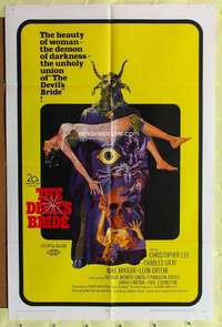 k810 DEVIL RIDES OUT one-sheet movie poster '68 Christopher Lee, Hammer