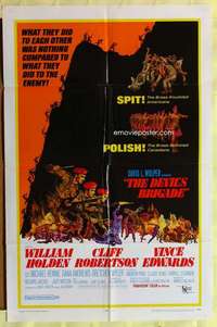 k808 DEVIL'S BRIGADE one-sheet movie poster '68 William Holden, Rennie