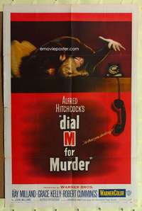 k805 DIAL M FOR MURDER one-sheet movie poster '54 Hitchcock, Grace Kelly
