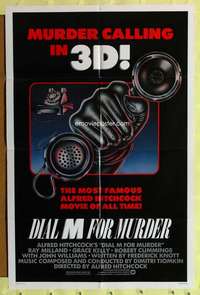 k804 DIAL M FOR MURDER one-sheet movie poster R82 3-D, Alfred Hitchcock