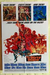 k799 DIRTY DOZEN one-sheet movie poster '67 Charles Bronson, Jim Brown