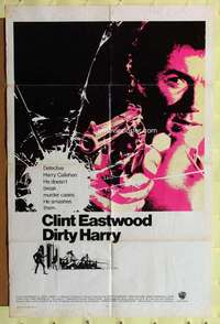 k798 DIRTY HARRY int'l one-sheet movie poster '71 Clint Eastwood classic!