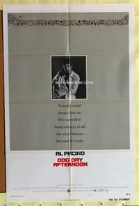 k790 DOG DAY AFTERNOON style B one-sheet movie poster '75 Al Pacino, Sidney Lumet