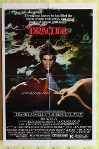 k783 DRACULA style B one-sheet movie poster '79 Frank Langella, vampires!