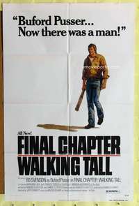 k761 FINAL CHAPTER - WALKING TALL one-sheet movie poster '77 Bo Svenson
