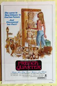 k749 FRENCH QUARTER one-sheet movie poster '77 Virginia Mayo & strippers!