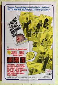 k732 GUIDE FOR THE MARRIED MAN one-sheet movie poster '67 Walter Matthau