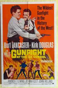 k731 GUNFIGHT AT THE OK CORRAL one-sheet movie poster R64 Burt Lancaster