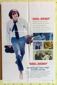 k727 HAIL HERO int'l one-sheet movie poster '69 hippie Michael Douglas!