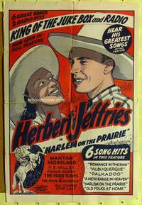 k725 HARLEM ON THE PRAIRIE one-sheet movie poster R48 Herbert Jeffries