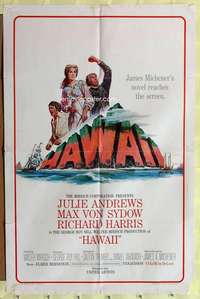 k724 HAWAII one-sheet movie poster '66 Julie Andrews, Max von Sydow
