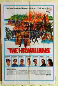 k723 HAWAIIANS one-sheet movie poster '70 Charlton Heston, James Michener