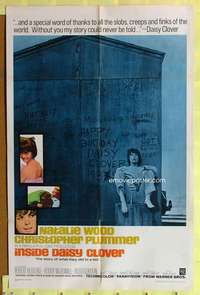 k711 INSIDE DAISY CLOVER one-sheet movie poster '66 bad girl Natalie Wood!